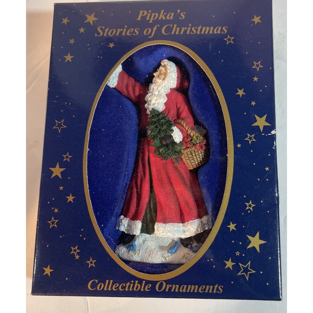 Pipkas Stories of Christmas Feathered Friends #11448 Vintage Ornament Santa Bird